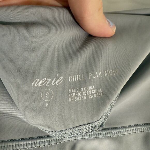 Aerie Leggings Women's Small Grey Pull On Breathable Side Pockets 27" Inseam - Picture 6 of 13